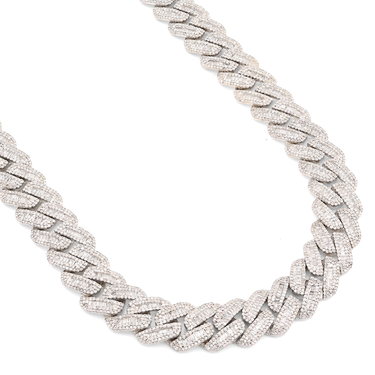 925 Sterling Silver 20.26 CT natural Diamond 13 MM Cuban Link Necklace 22" Men Chain 113.6 g — view 6