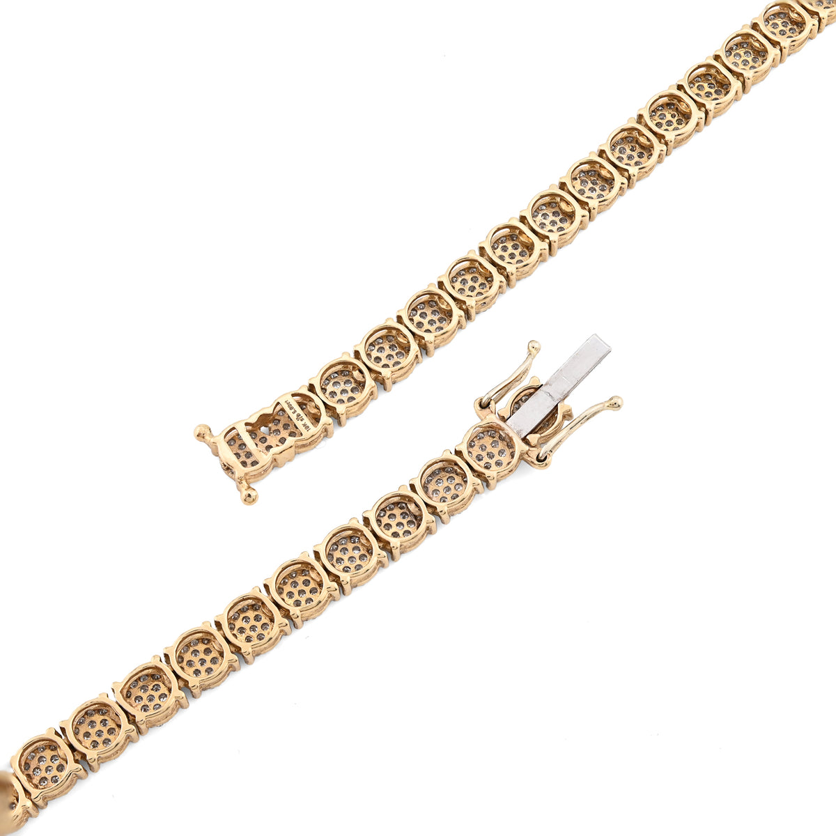 10K Yellow Gold 5 CT Natural Diamond 4.5 MM Tennis Chain 20" Men 21.9 g Necklace — view 5