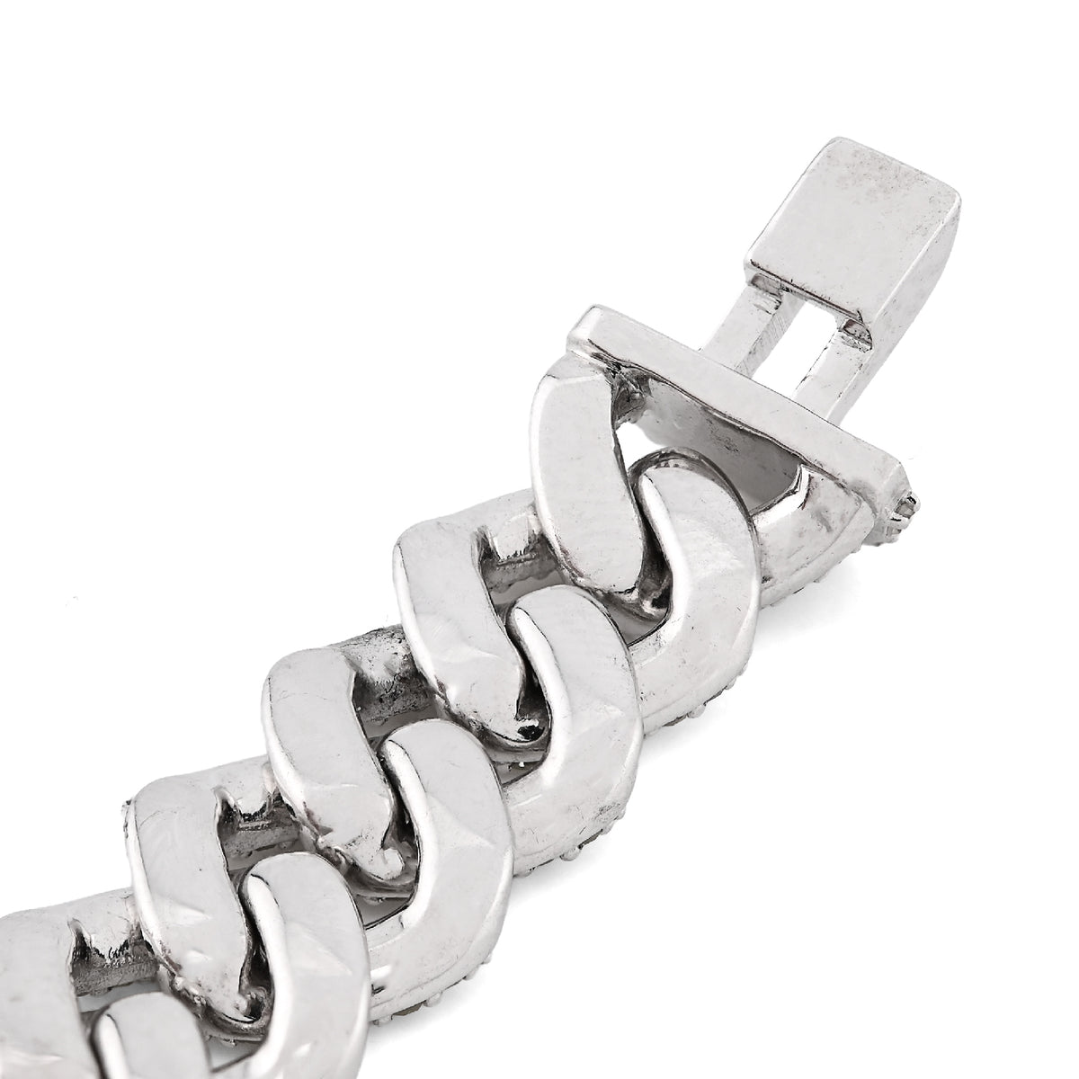 10K White Gold 5.35CT Natural Diamond Round 10MM Cuban Link Men Women 8" Bracelet 35.3g — view 8