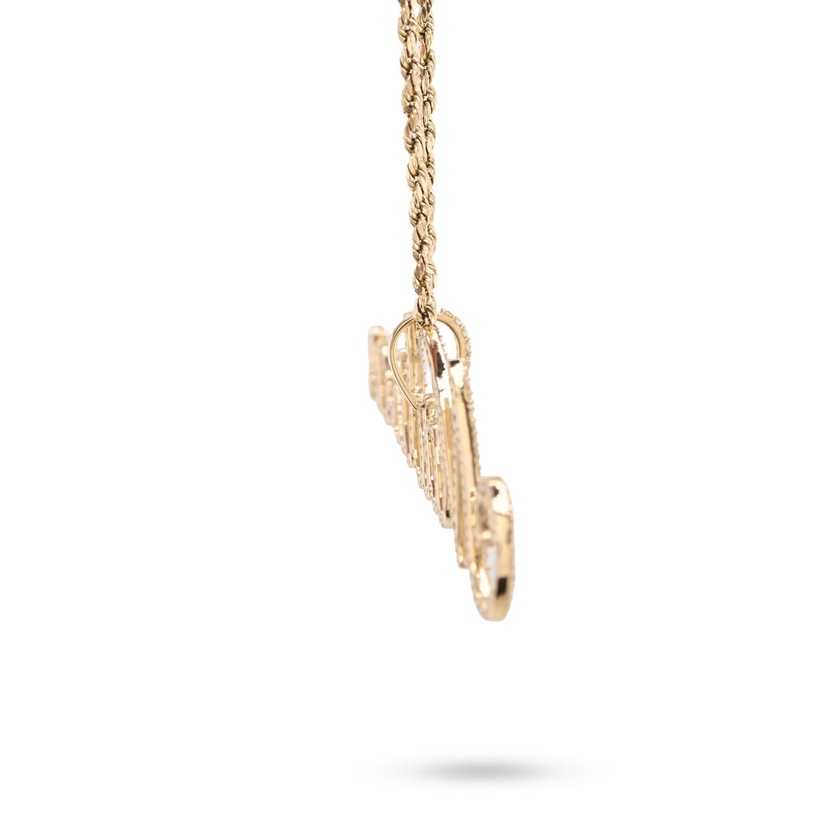 10K Yellow Gold 1.5 CT Natural Diamond "MADISON" Name Pendant 5.0 g Women Charm — view 3