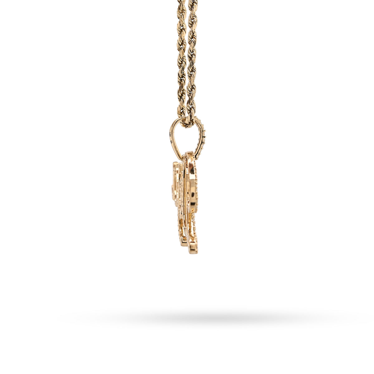 10K Yellow Gold 1 CT Natural Diamond "DEJA" Name Pendant 3 g Charm — view 3