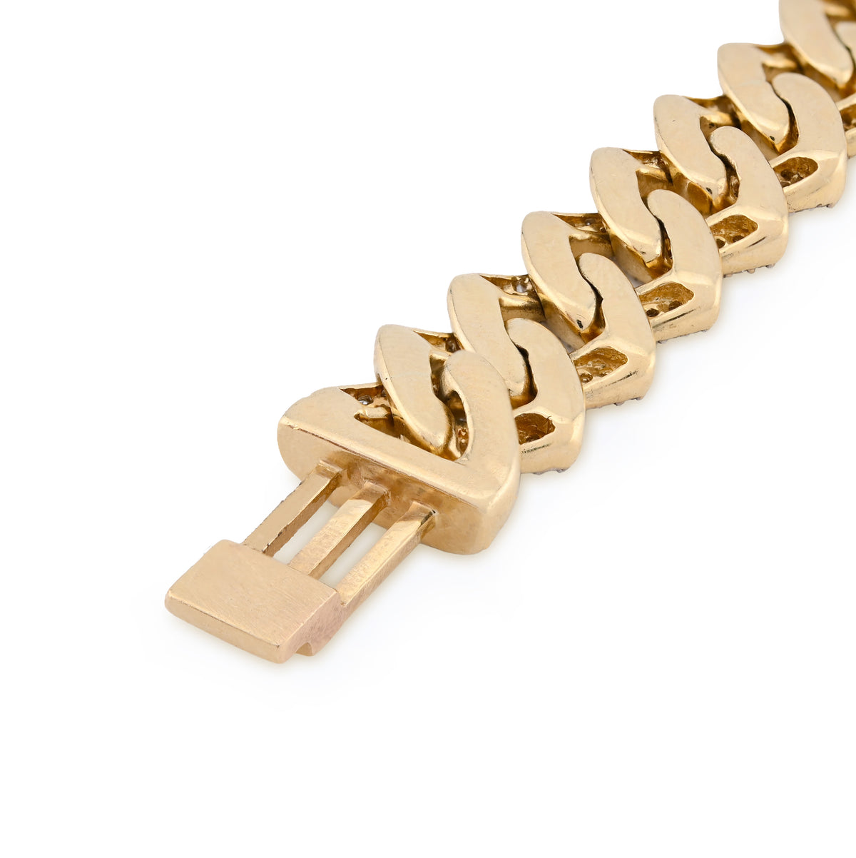 10K yellow Gold 3.64CT Natural Diamond 10MM Cuban Link Bracelet 8" Men Women 27.8g  — view 14