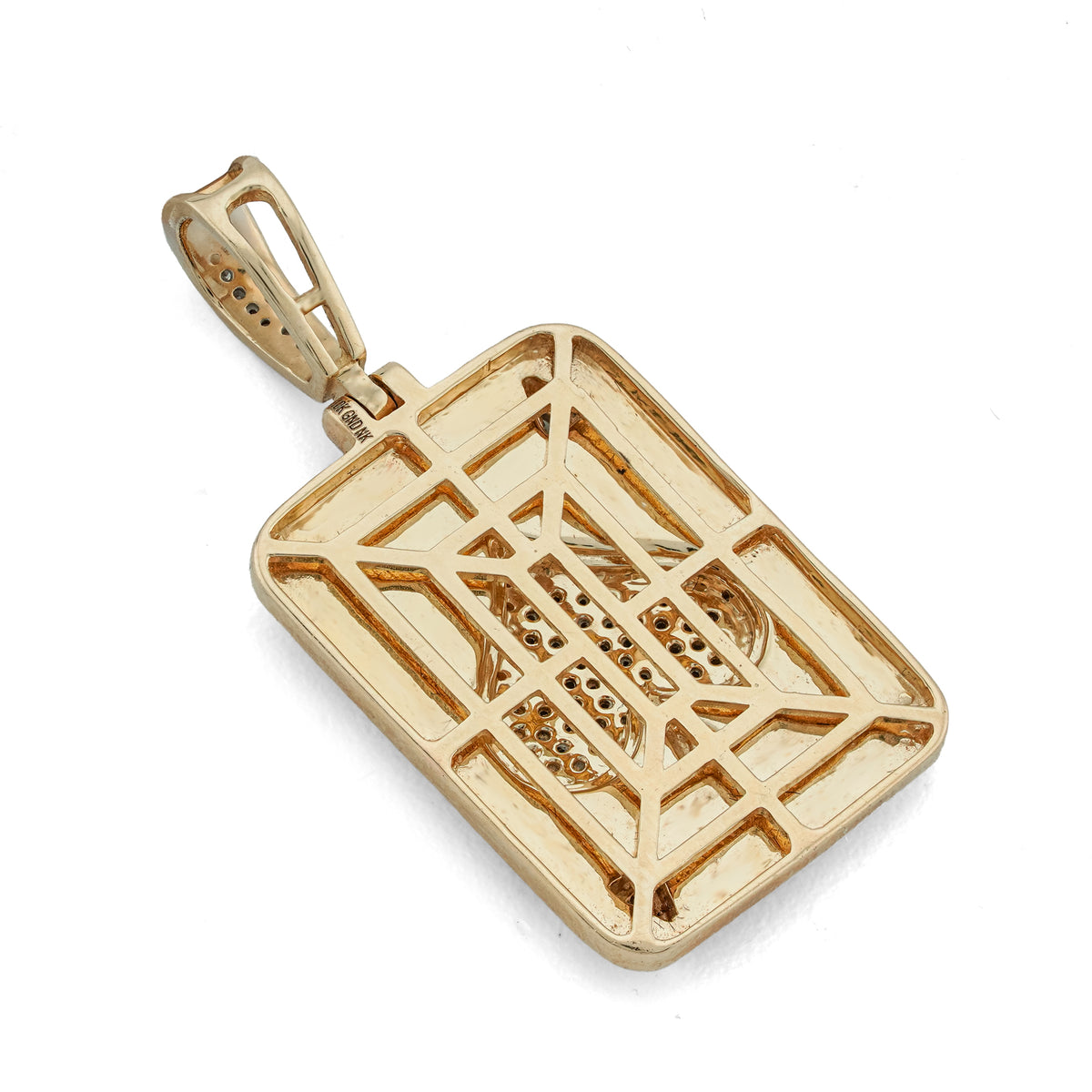 Spades Ace Charm 0.5ct Natural Diamond 10K Gold Men Women Pendant