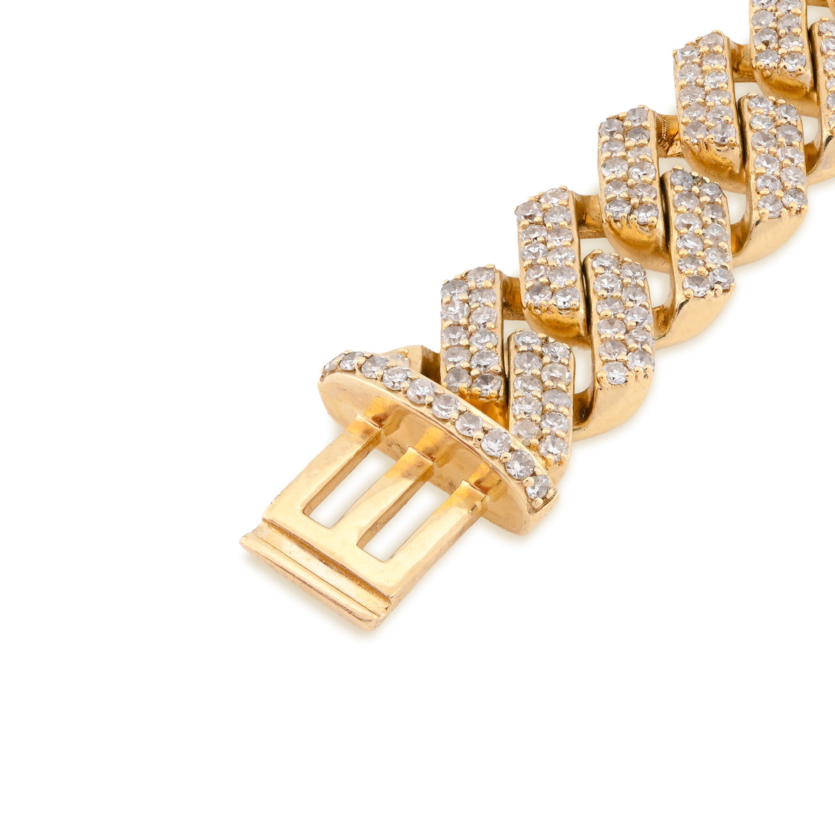 10K Yellow Gold 6.18CT Natural Diamond Cuban Link 8" Bracelet 10MM 33.1g — view 4