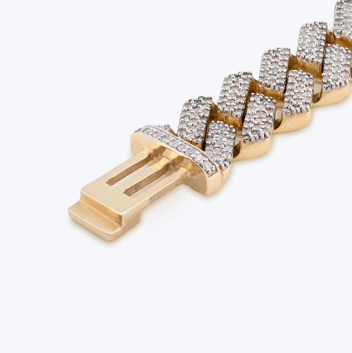 10K yellow Gold 3.64CT Natural Diamond 10MM Cuban Link Bracelet 8" Men Women 27.8g  — view 8