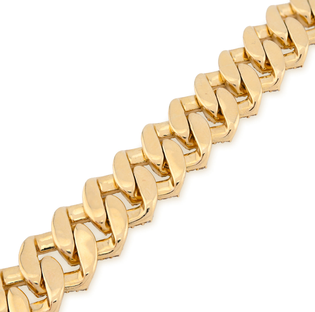 10K Yellow Gold 6.18CT Natural Diamond Cuban Link 8" Bracelet 10MM 33.1g — view 6