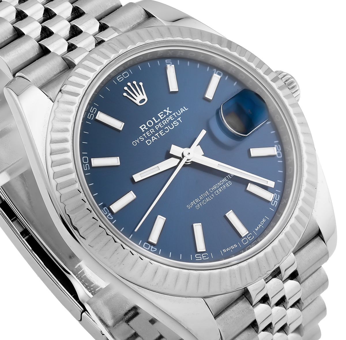 41MM Rolex DJ Stainless Steel Blue Face Jubilee Band  — view 5