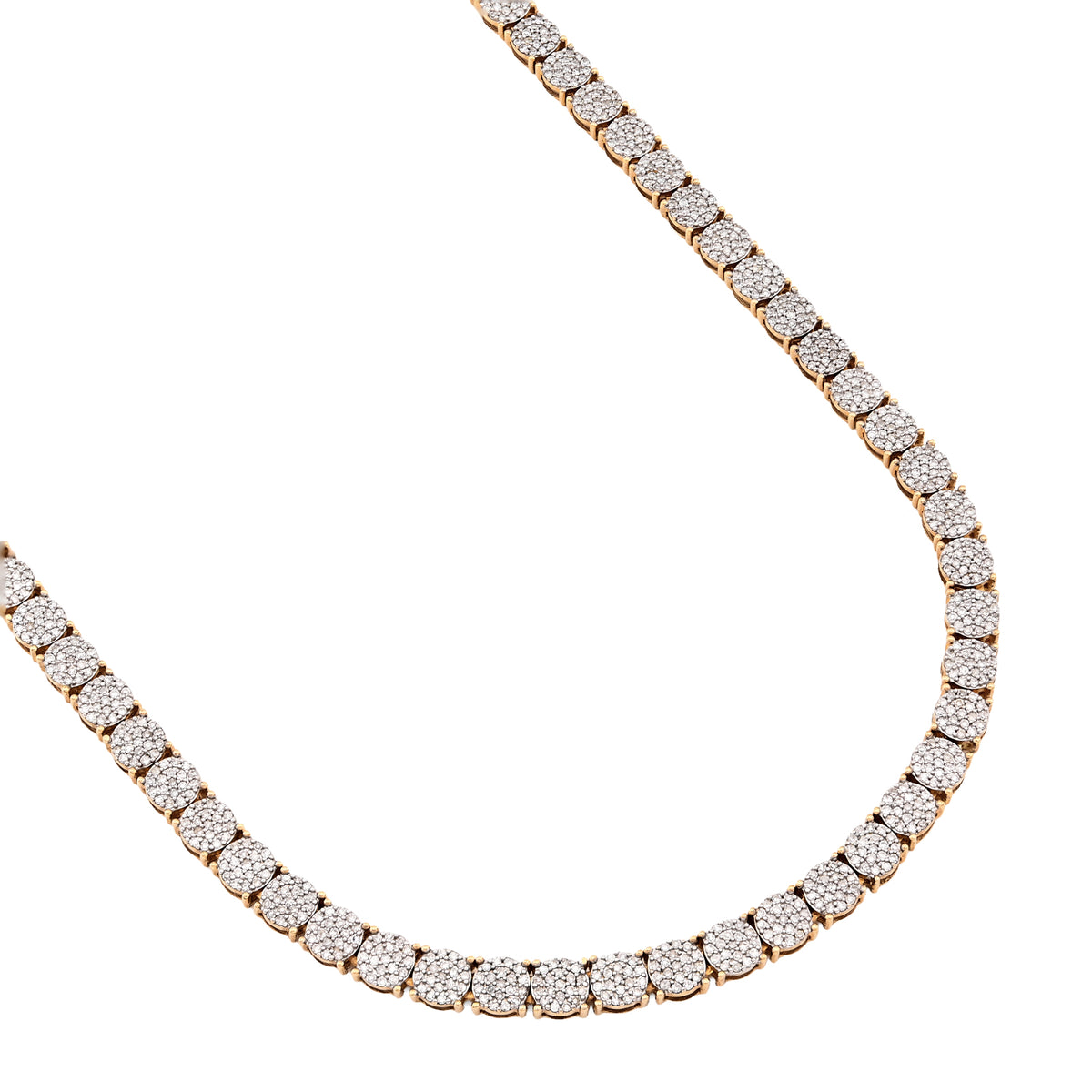 10K Yellow Gold 5 CT Natural Diamond 4.5 MM Tennis Chain 20" Men 21.9 g Necklace — view 6