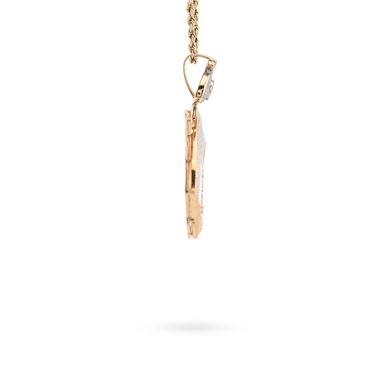 10K Yellow Gold "Don't Miss The Bus" Bus Shape Pendant 2.5CT Natural Diamond Men Women Pendant Charm — view 9