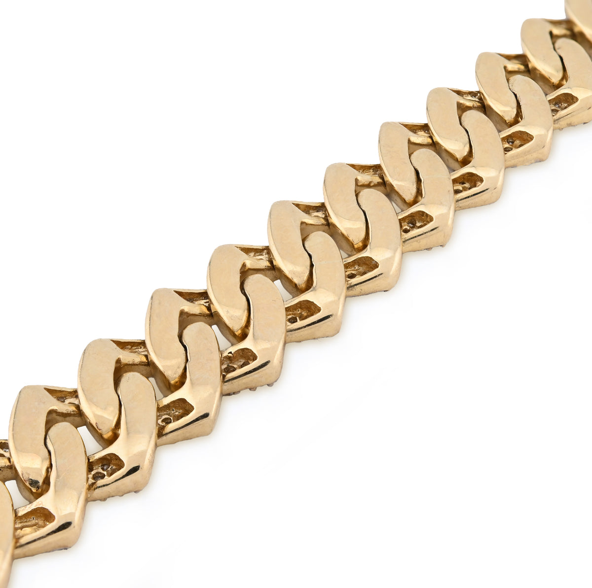 10K yellow Gold 3.64CT Natural Diamond 10MM Cuban Link Bracelet 8" Men Women 27.8g  — view 12