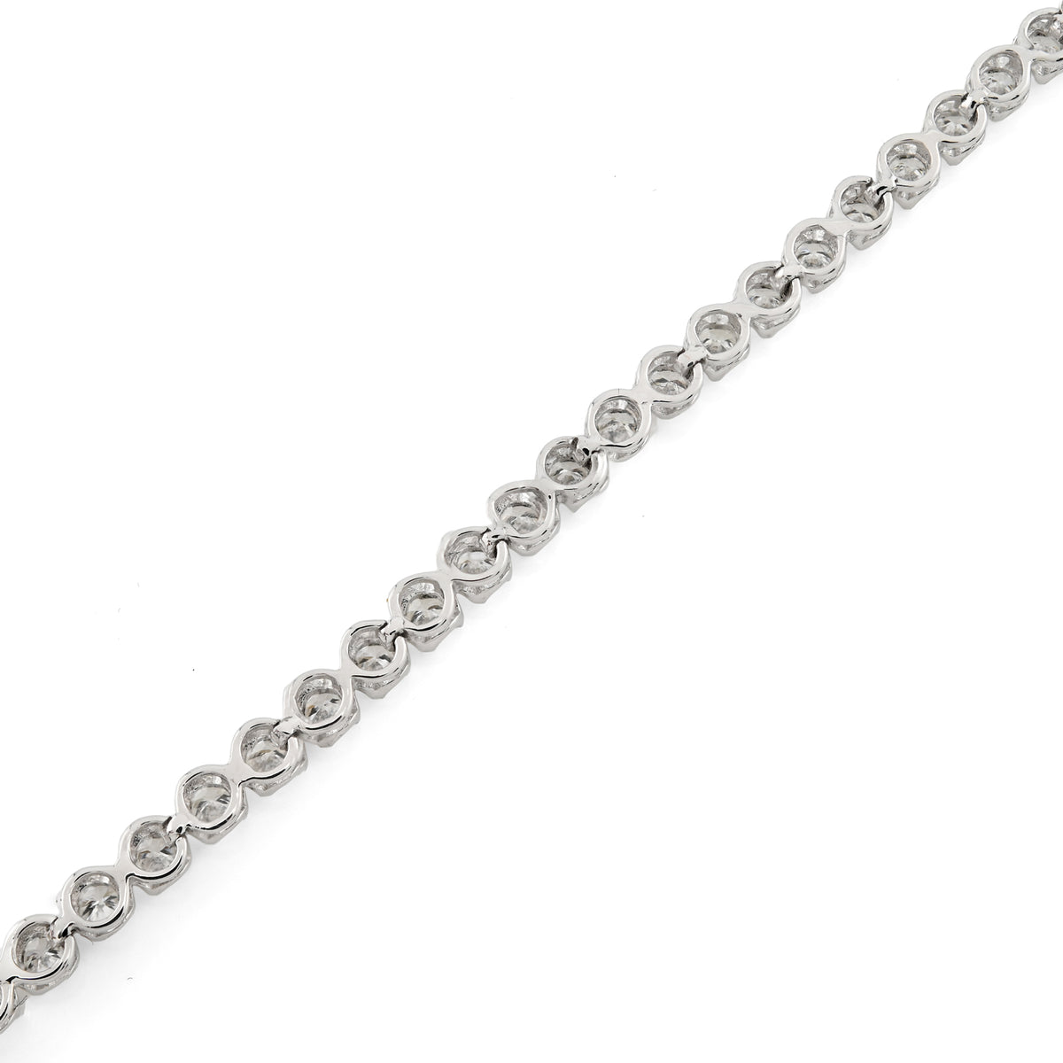 925 Silver 2 CTW Lab Diamond Bracelet 7" Men Women — view 5