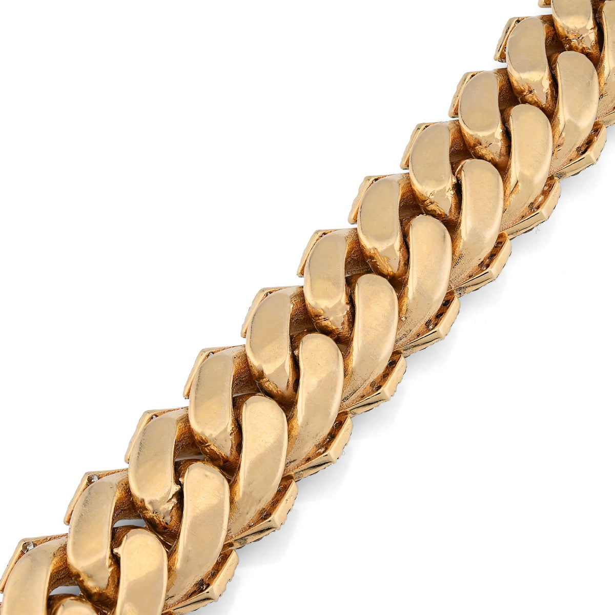 10K Yellow Gold 16.83CT Natural Diamond 92.30g 16MM Snake Cuban Link Men Bracelet 8"  — view 6
