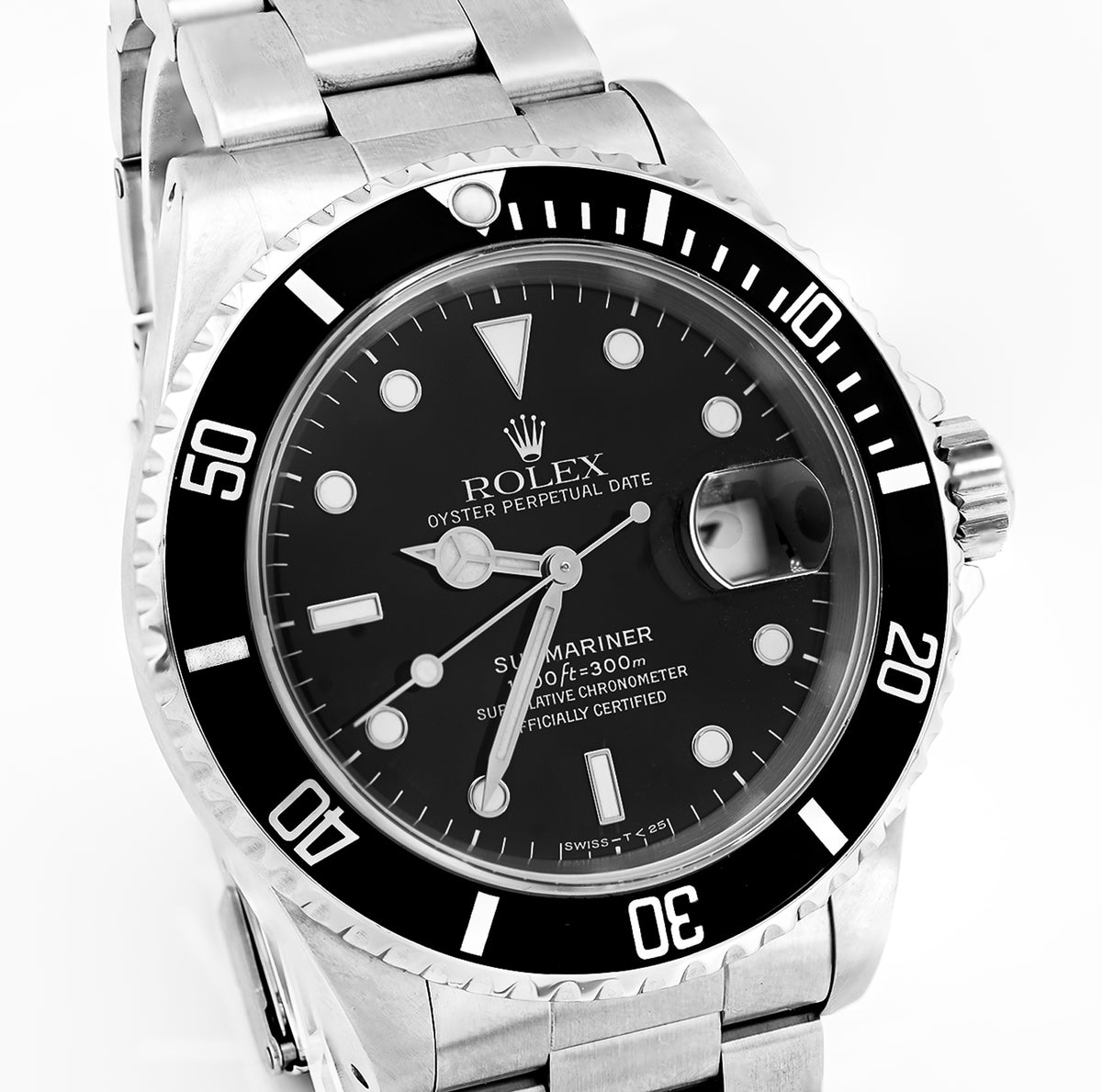 40MM Rolex Submariner Blackface Oyster Band  — view 2