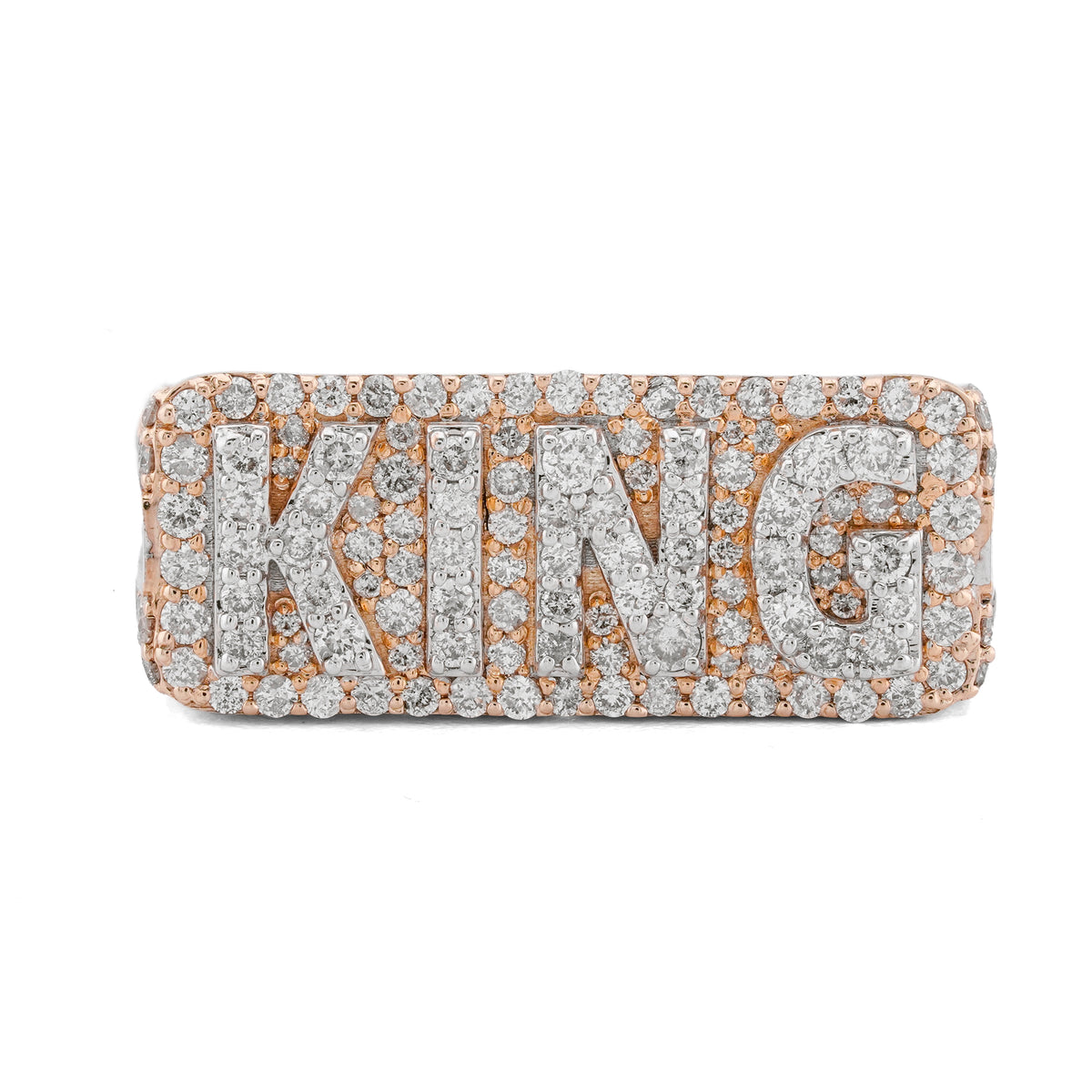 "KING" Ring 10K Yellow Gold 1.85CT Natural Diamond Ring