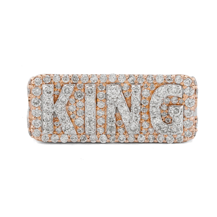 "KING" Ring 10K Yellow Gold 1.85CT Natural Diamond Ring