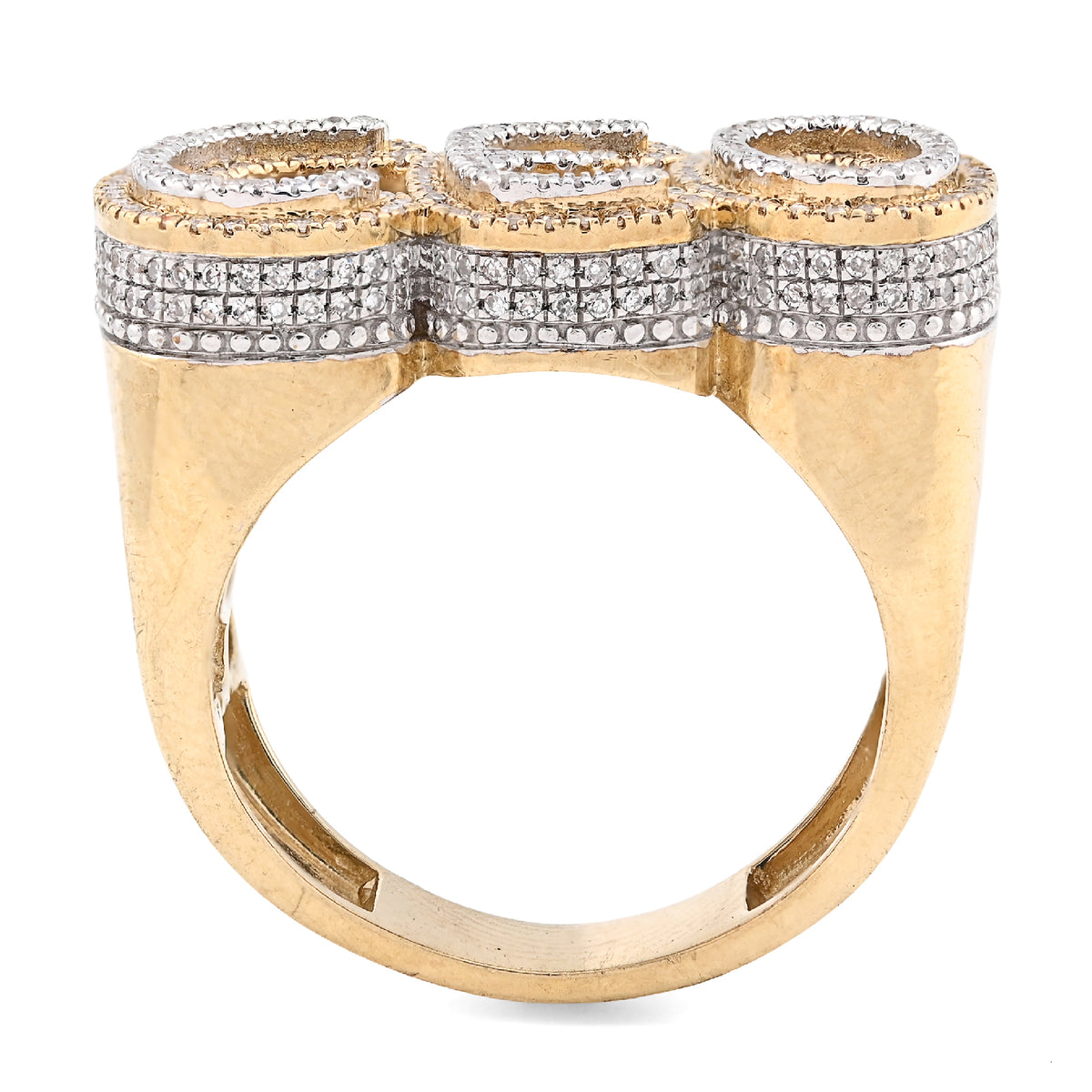 10K Yellow Gold Men "CEO" 0.82CT Natural Diamond Custom Ring — view 6