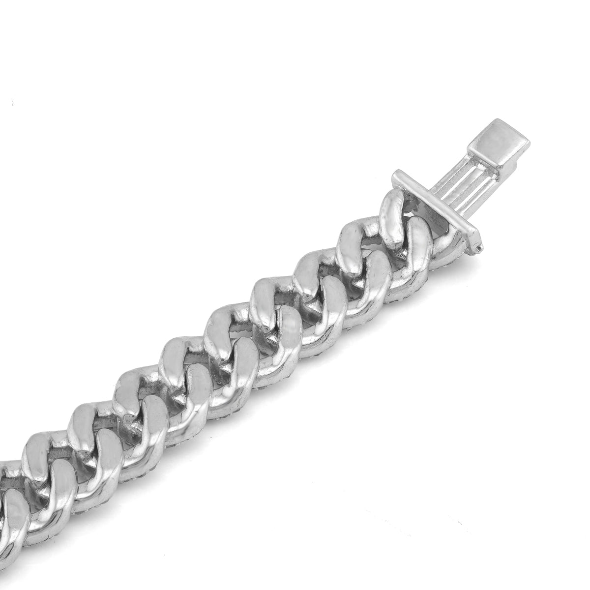 925 SS 8.10CT Natural Diamond 7MM Round Cuban Chain 22" Men Women Necklace — view 13