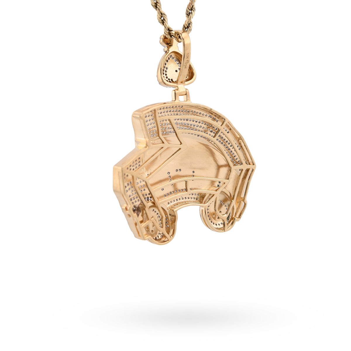 10K Yellow Gold "Don't Miss The Bus" Bus Shape Pendant 2.5CT Natural Diamond Men Women Pendant Charm — view 8