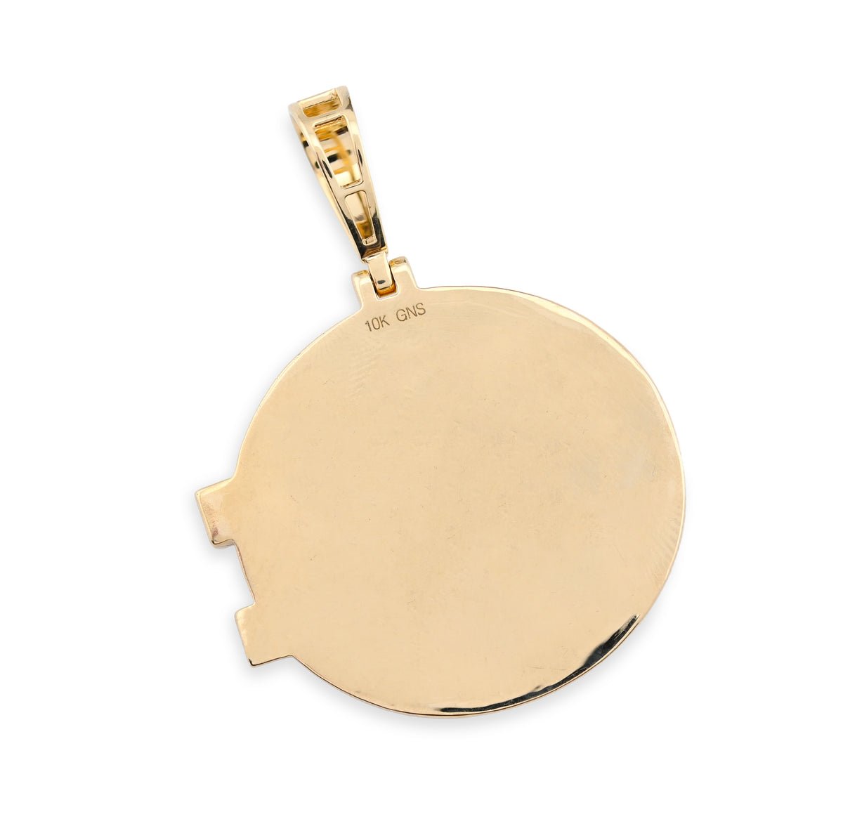 10K Yellow Gold Vault Door Memory Picture Pendant 1.2CT Natural Diamond Men Women Charm — view 8