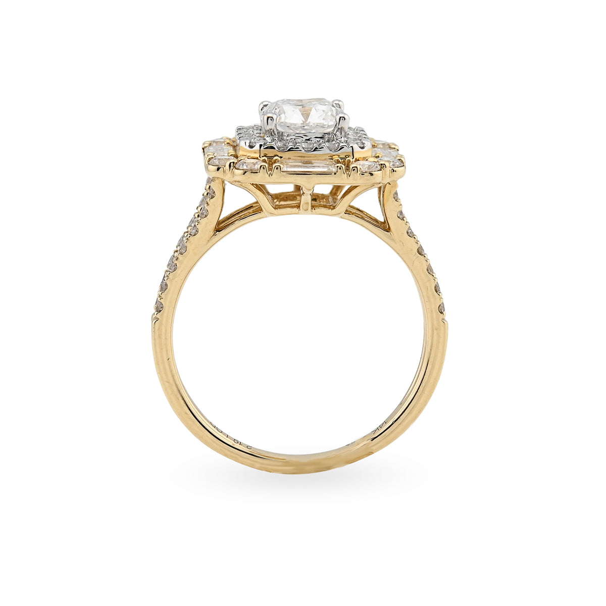 14K Yellow Gold 2.19 CTW Lab Diamond Women's Ring — view 1