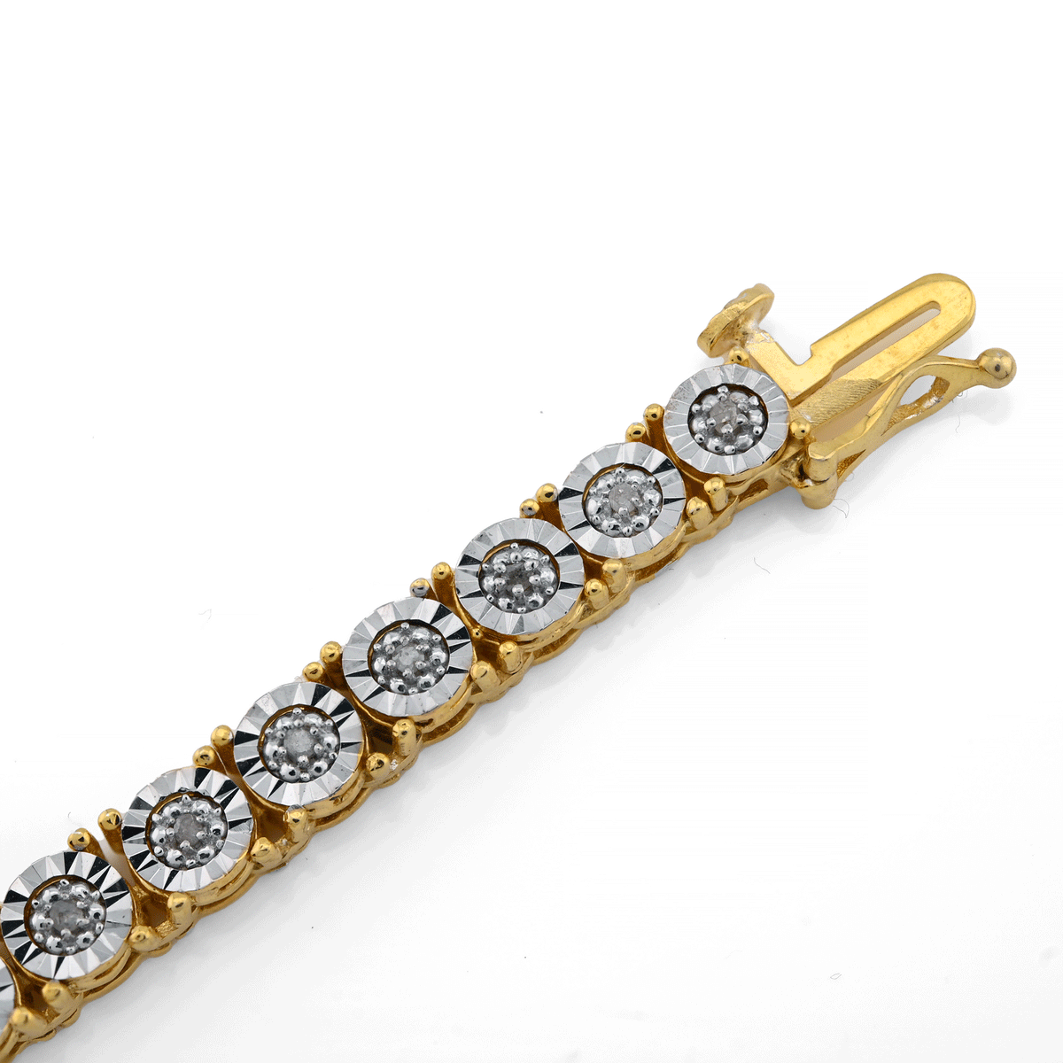 925 Yellow 2CTW Natural Diamond Tennis Chain 4.5MM Necklace 18" Men — view 11