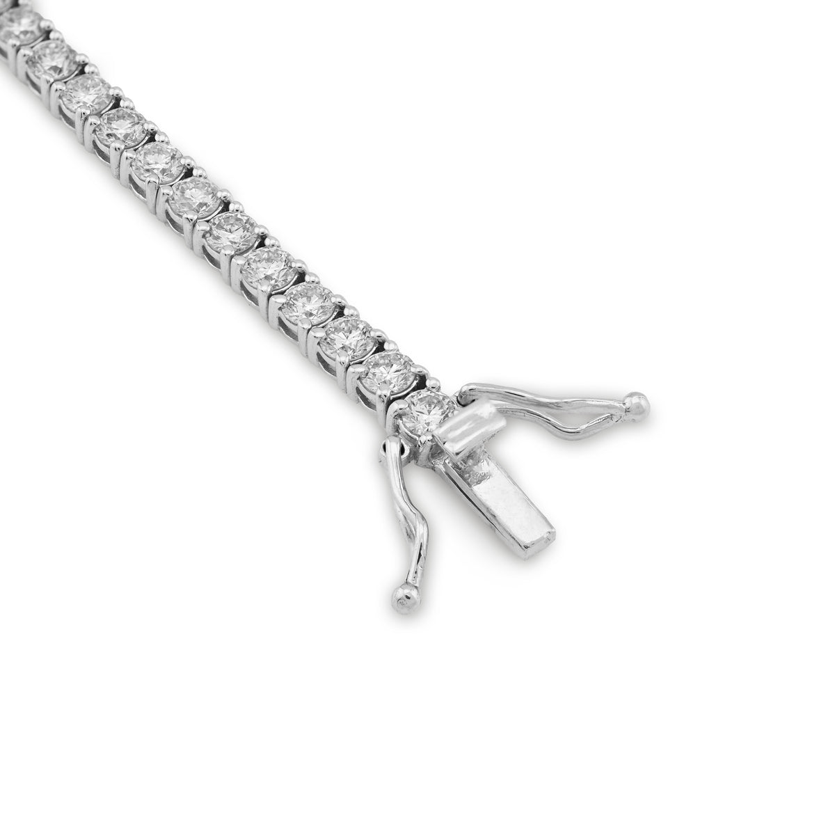 14K White Gold 5.40CT Natural Diamond 10 Pointer Tennis Men Women 7" Bracelet — view 7