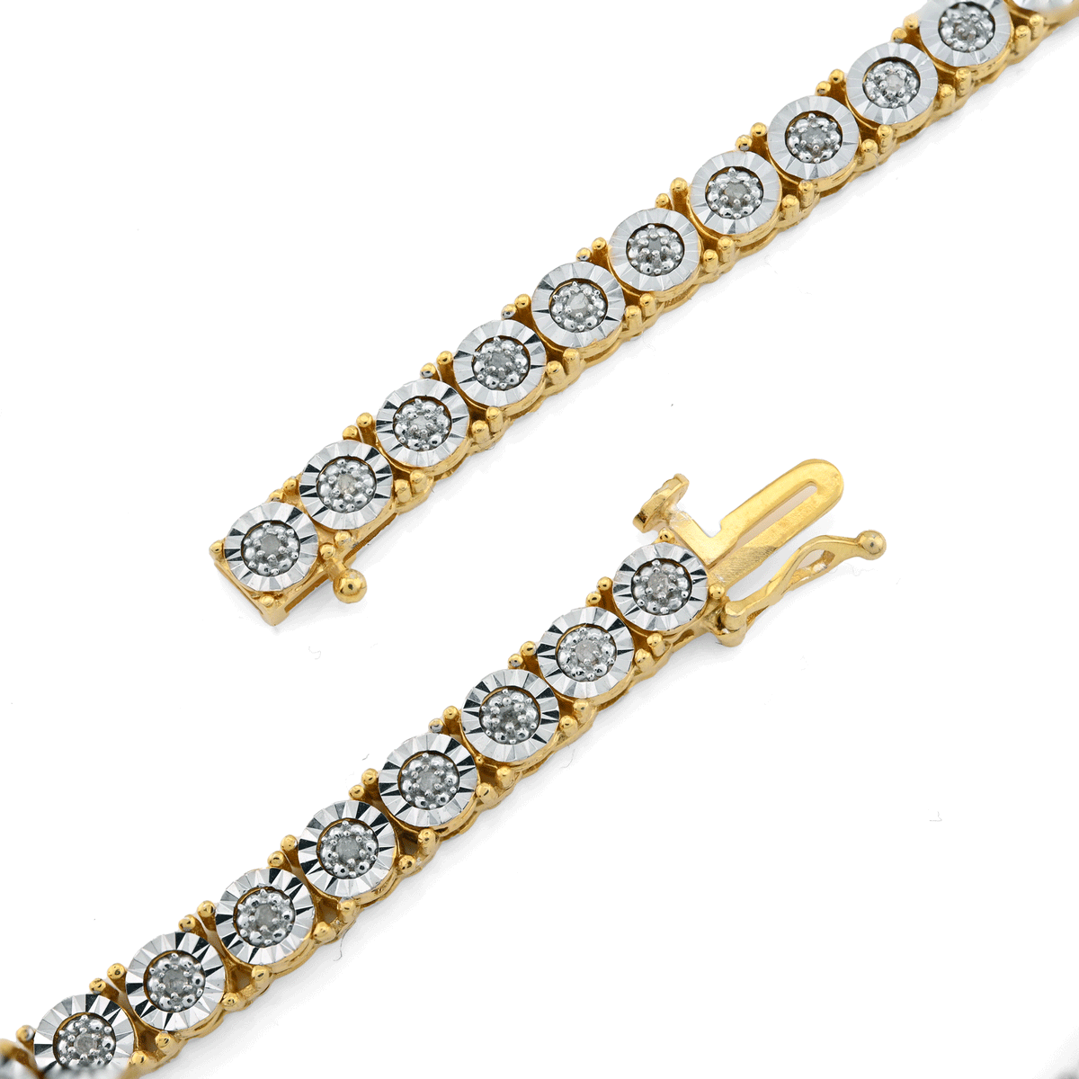925 Yellow 2CTW Natural Diamond Tennis Chain 4.5MM Necklace 18" Men — view 12