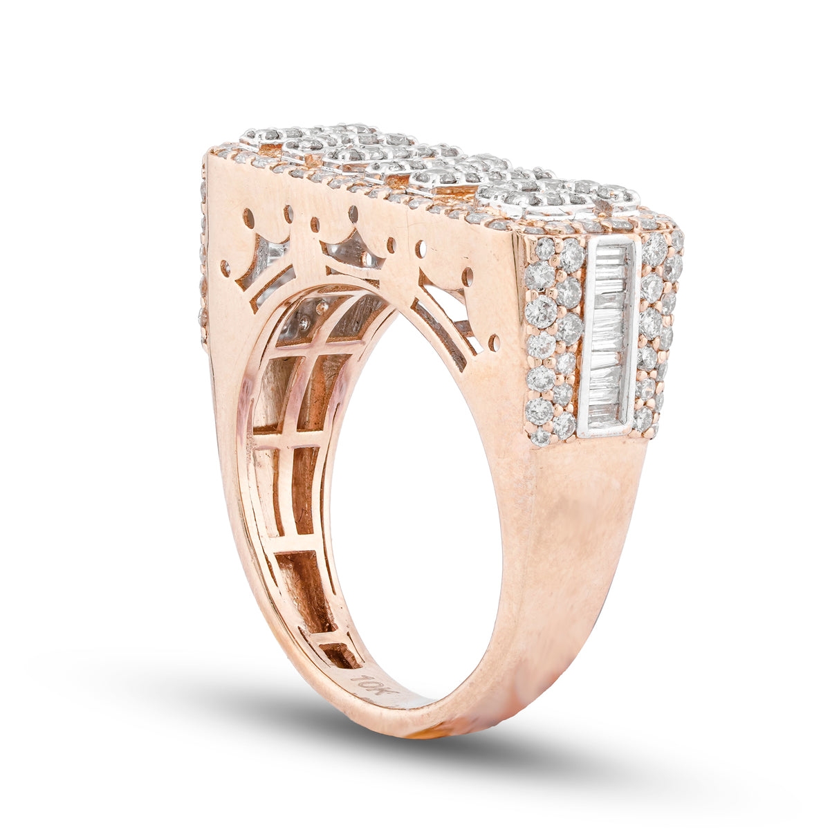 "KING" Ring 10K Yellow Gold 1.85CT Natural Diamond Ring