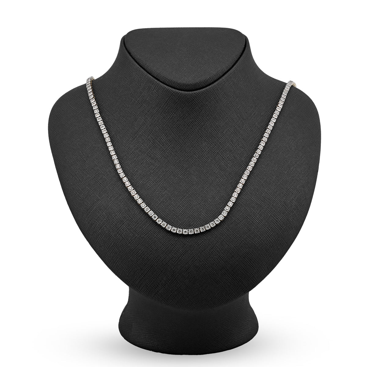 10K Yellow Gold 9.50 CT Natural Diamond Illusion Set Tennis Chain 3 MM 24" Men Necklace — view 8