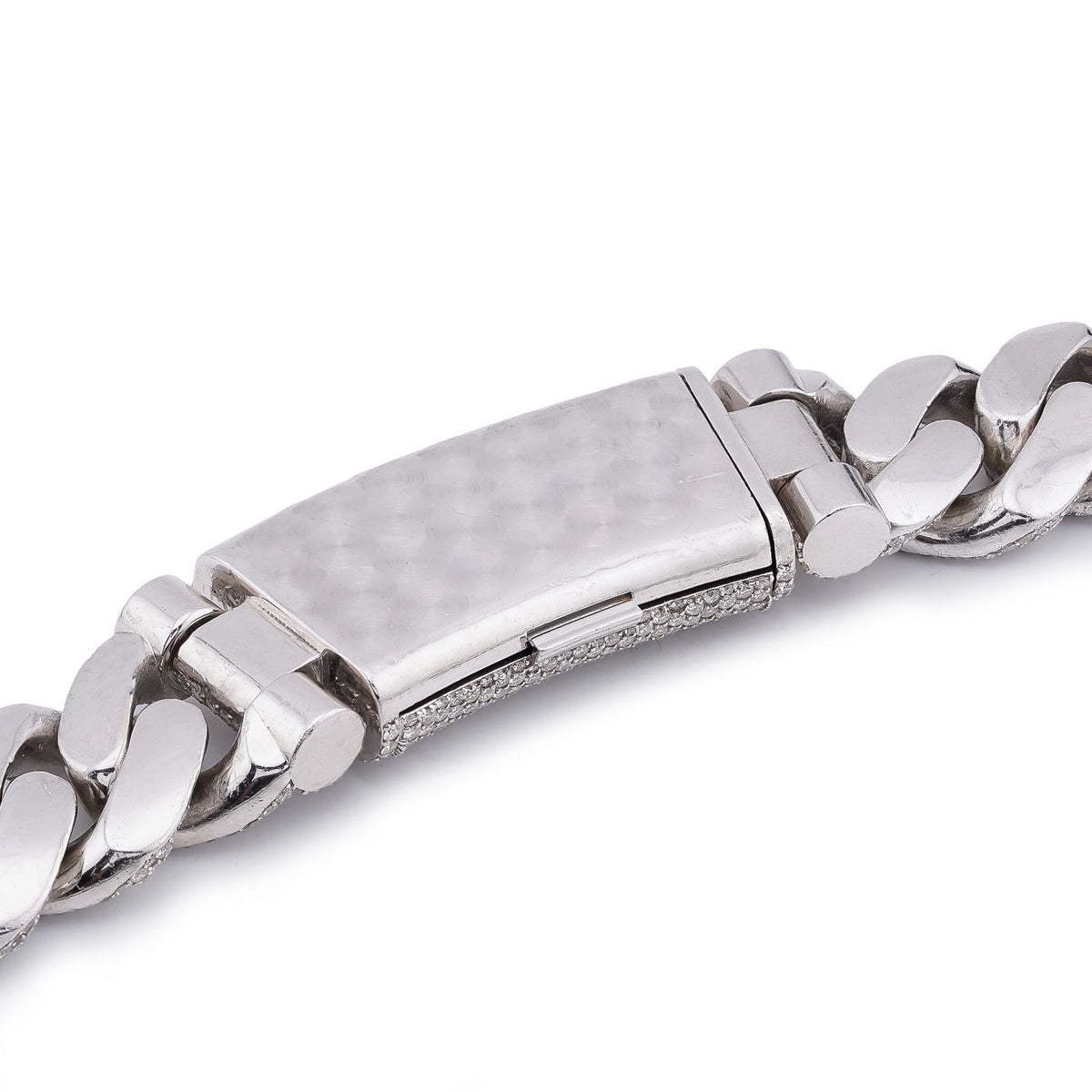 925 SS 20MM 76.45CT Cuban Link 447.2 Grams Lab Diamond 22" Men Chain — view 4