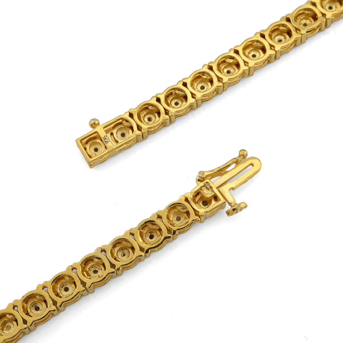 925 Yellow 2CTW Natural Diamond Tennis Chain 4.5MM Necklace 18" Men — view 14