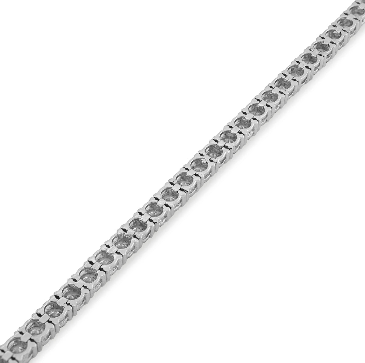14K White Gold 5.40CT Natural Diamond 10 Pointer Tennis Men Women 7" Bracelet — view 4