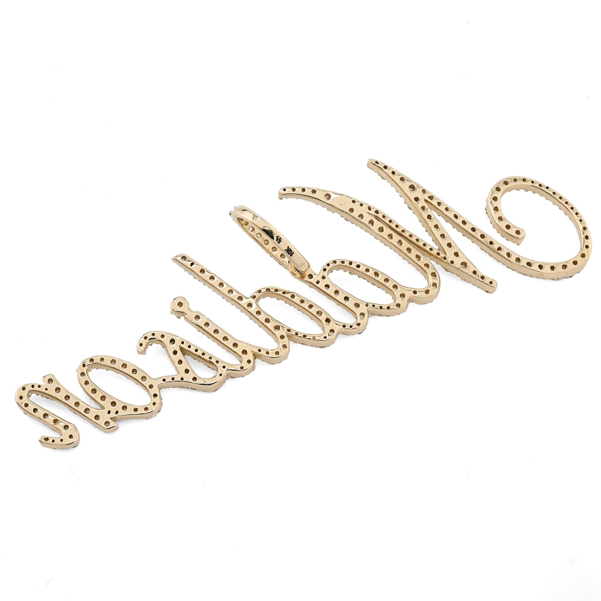 10K Yellow Gold 1.5 CT Natural Diamond "MADISON" Name Pendant 5.0 g Women Charm — view 4