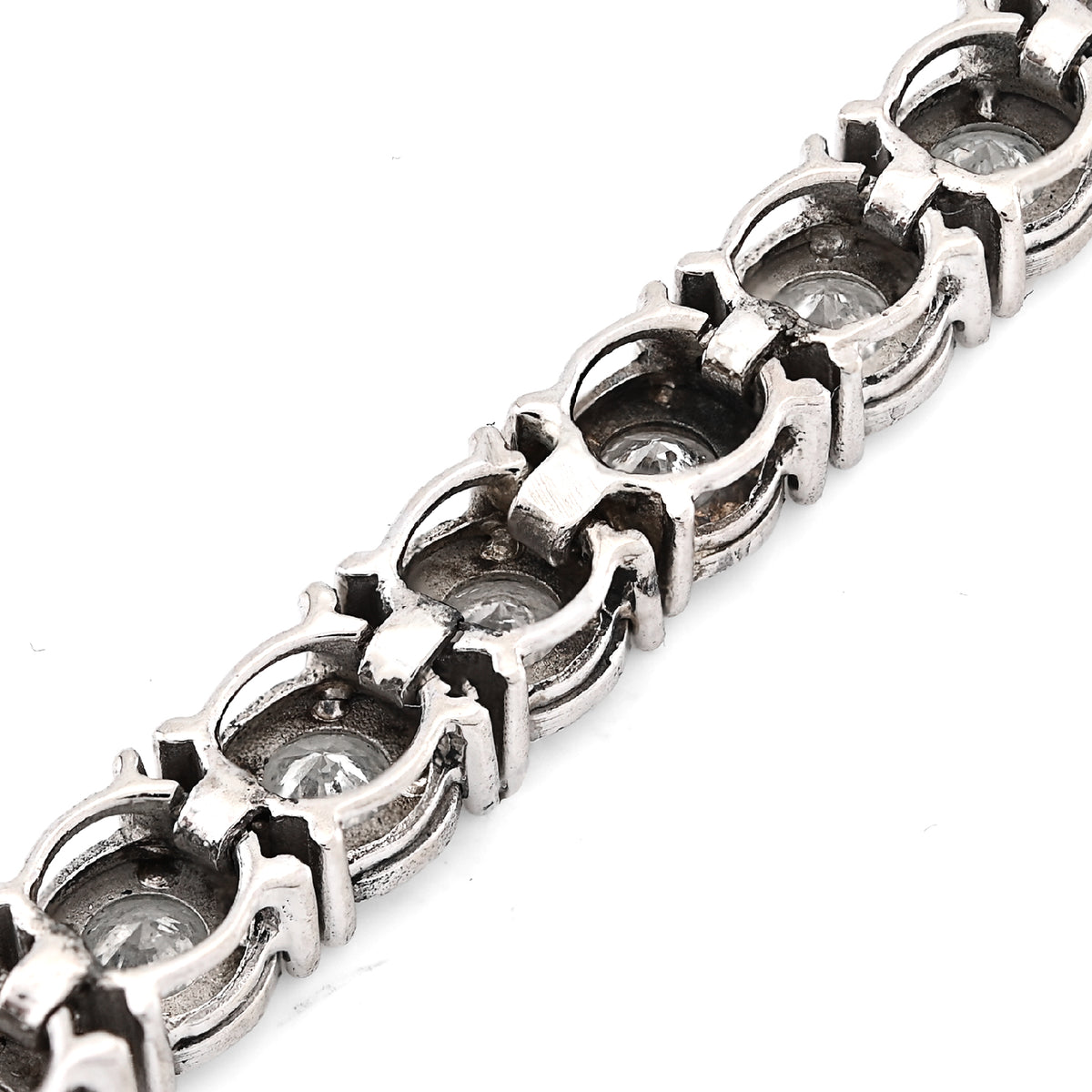 14K White Gold 3 CT Natural Diamond Tennis 7" 4.5MM Bracelet — view 3