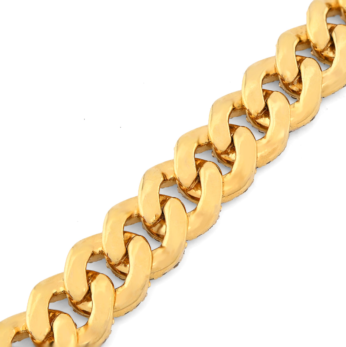 10K Yellow Gold 4.6CT Natural Diamond 8MM Round Cuban Link Bracelet 8" Bracelet Men 25.8g — view 5