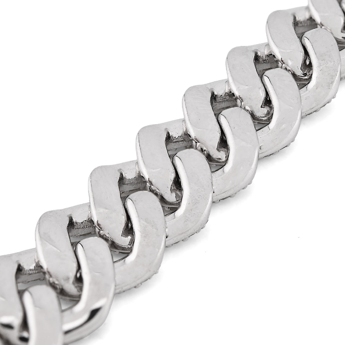10K White Gold 5.35CT Natural Diamond Round 10MM Cuban Link Men Women 8" Bracelet 35.3g — view 6